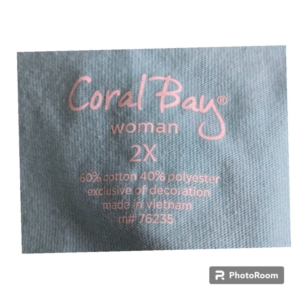 Coral Bay Starfish Tee– Soft Aqua Green, Embellished Sequin Design, Beach Vibes - Picture 9 of 9